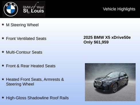 Used 2025 BMW X5 xDrive50e w/ M Sport Package AWD/4WD image 24