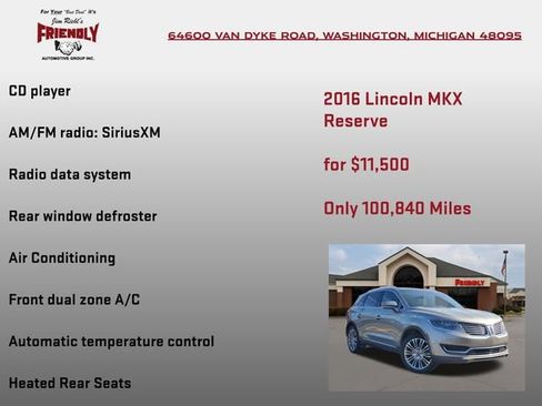 Used 2016 Lincoln MKX Reserve w/ Luxury Package AWD/4WD image 20