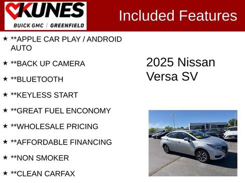 Used 2025 Nissan Versa SV FWD image 2