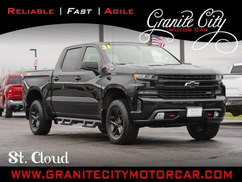Used 2021 Chevrolet Silverado 1500 LT Trail Boss w/ LPO, Dark Essentials Package AWD/4WD image 1