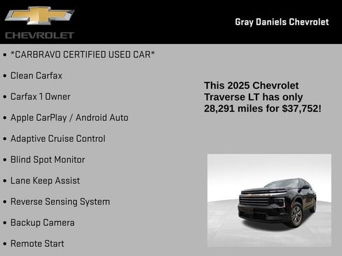 Certified 2025 Chevrolet Traverse LT AWD/4WD image 7