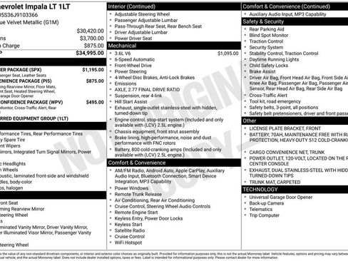 Used 2018 Chevrolet Impala LT w/ LT Leather Package FWD image 2