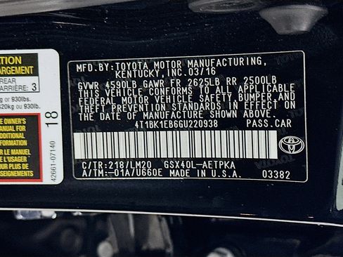 Used 2016 Toyota Avalon Limited w/ Toyota Safety Sense Package image 12