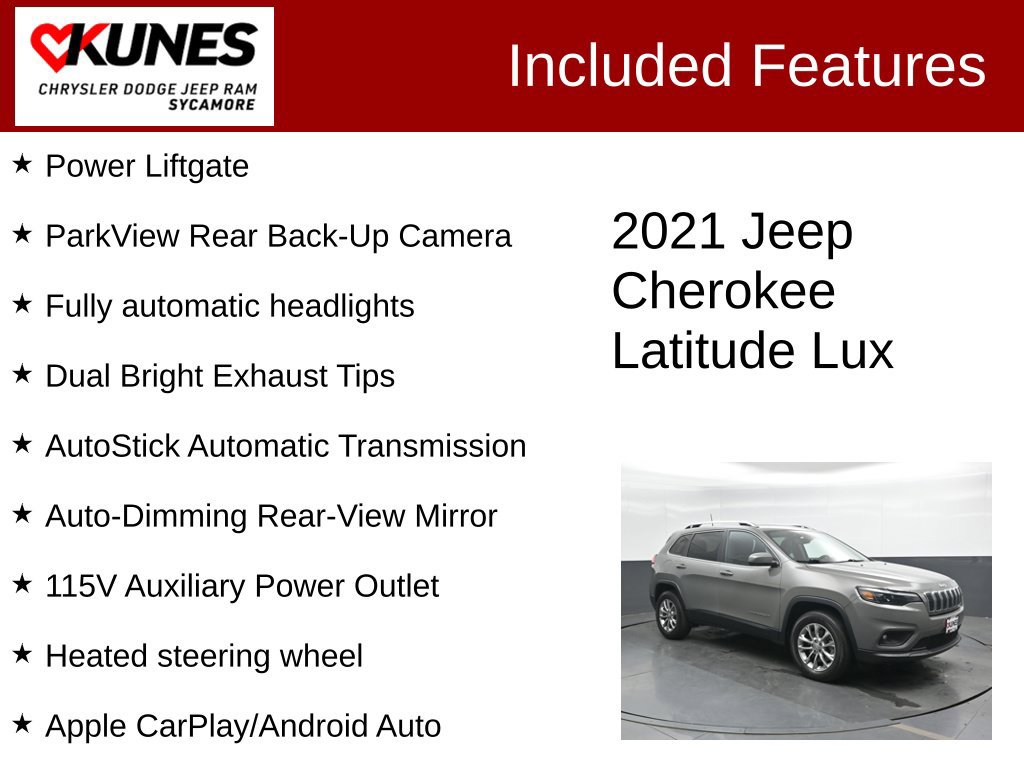 Used 2021 Jeep Cherokee Latitude Lux w/ Sun & Sound Group AWD/4WD image 4