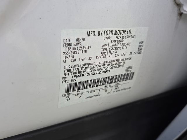 Used 2020 Ford Explorer XLT w/ Equipment Group 202A AWD/4WD image 6