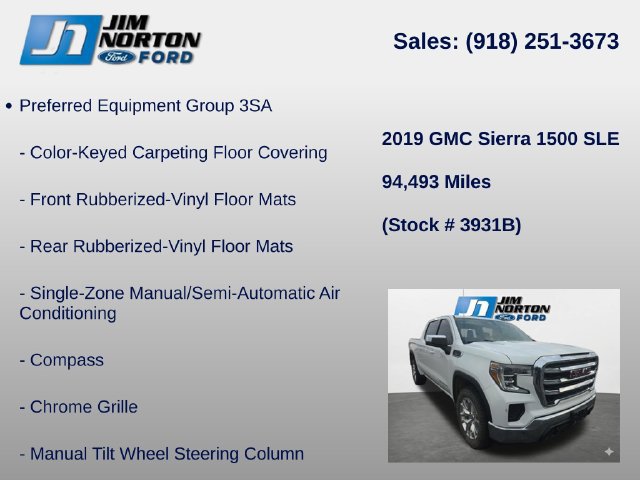 Used 2019 GMC Sierra 1500 SLE w/ SLE Value Package AWD/4WD image 13
