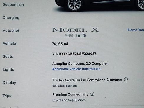 Used 2016 Tesla Model X 90D AWD/4WD image 37