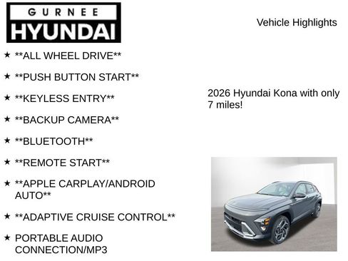New 2026 Hyundai Kona SEL Premium AWD/4WD image 7