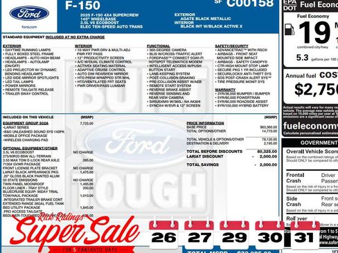 New 2025 Ford F150 Lariat w/ Equipment Group 502A High image 2