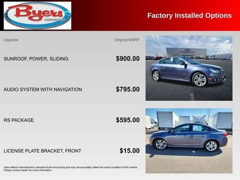 Used 2013 Chevrolet Cruze LTZ w/ RS Package image 10