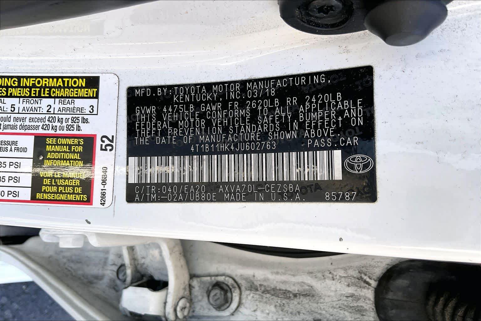 Used 2018 Toyota Camry SE FWD image 33
