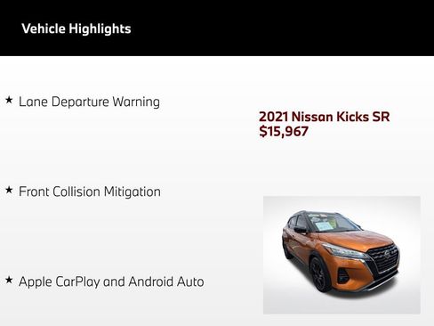Used 2021 Nissan Kicks SR FWD image 4