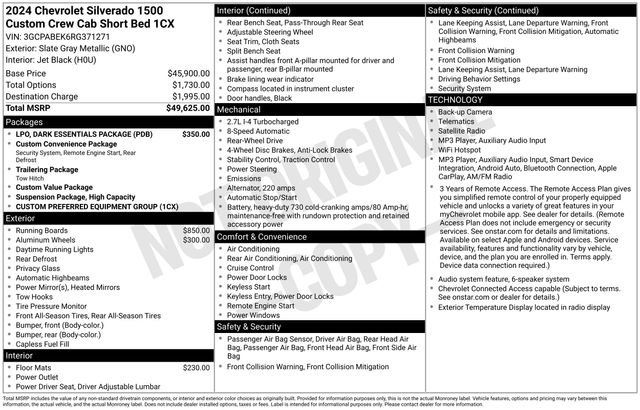 Used 2024 Chevrolet Silverado 1500 Custom w/ LPO, Dark Essentials Package RWD image 15