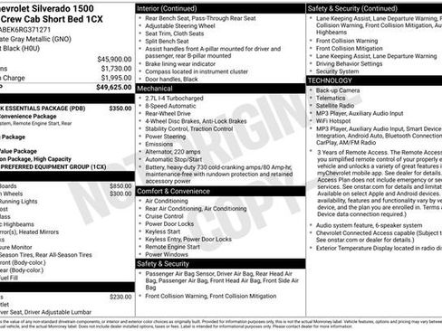 Used 2024 Chevrolet Silverado 1500 Custom w/ LPO, Dark Essentials Package RWD image 15
