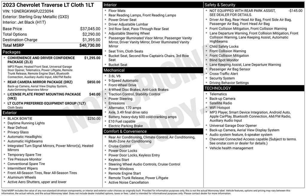 Used 2023 Chevrolet Traverse LT FWD image 10