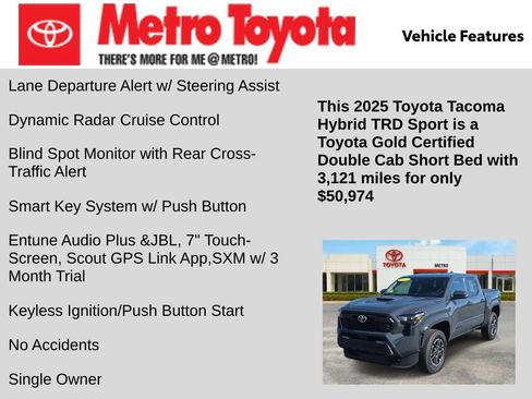 Certified 2025 Toyota Tacoma TRD Sport image 11