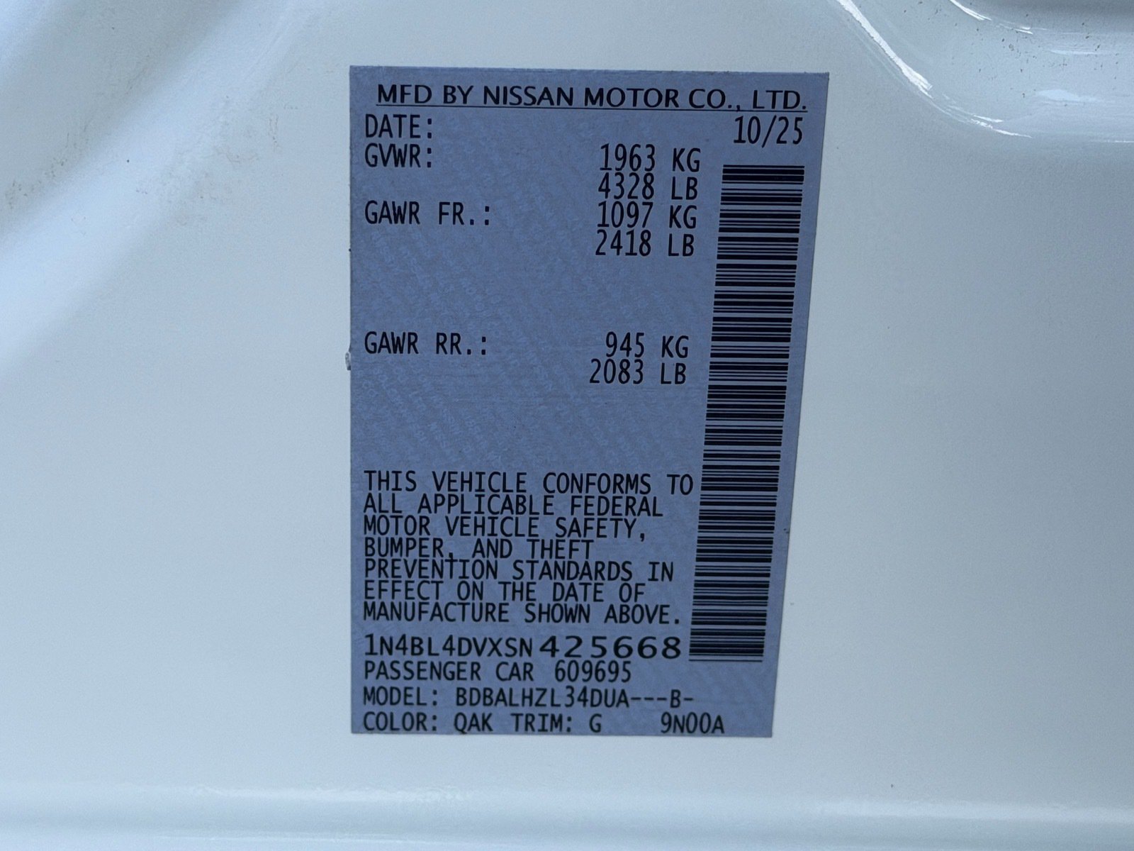 Certified 2025 Nissan Altima 2.5 SV FWD image 19