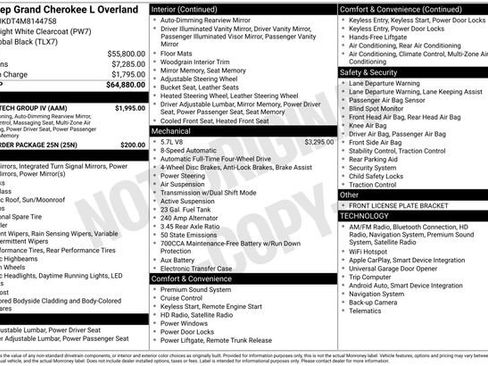 Used 2021 Jeep Grand Cherokee L Overland w/ Luxury Tech Group IV image 37