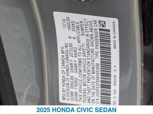 Certified 2025 Honda Civic Sport image 26