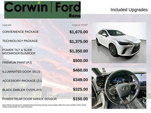 Used 2025 Lexus RX 350 w/ Convenience Package AWD/4WD image 3