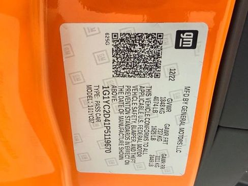 Certified 2023 Chevrolet Corvette Stingray Premium Cpe w/ Z51 Performance Package image 24