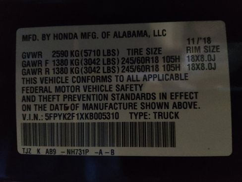 Used 2019 Honda Ridgeline Sport image 33