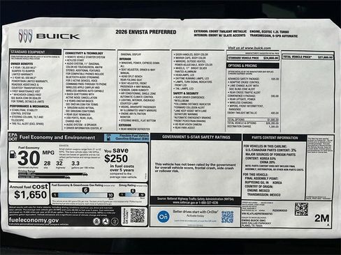 New 2026 Buick Envista Preferred w/ Convenience II Package image 21