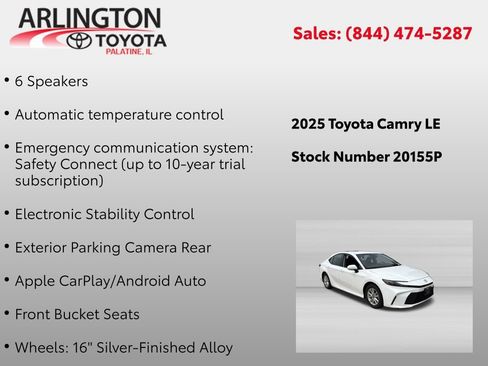 Used 2025 Toyota Camry LE FWD image 4