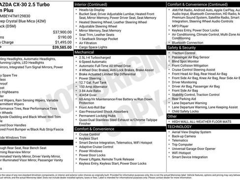 New 2026 MAZDA CX-30 2.5 Turbo w/ Premium Plus Pkg AWD/4WD image 10