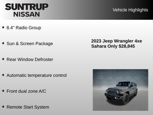 Used 2023 Jeep Wrangler Unlimited Sahara w/ Cold Weather Group AWD/4WD image 16
