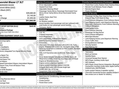 Used 2024 Chevrolet Blazer LT w/ Midnight/Sport Edition FWD image 2