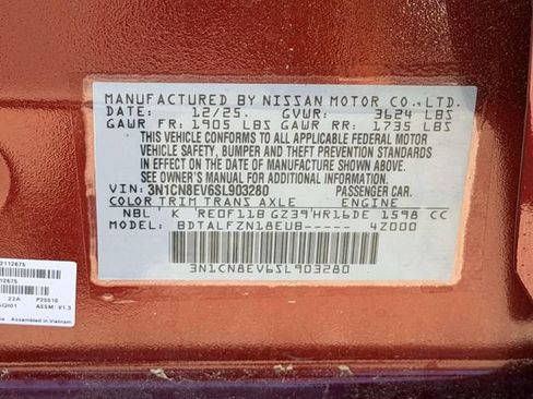 New 2025 Nissan Versa SV w/ Trunk Package FWD image 24