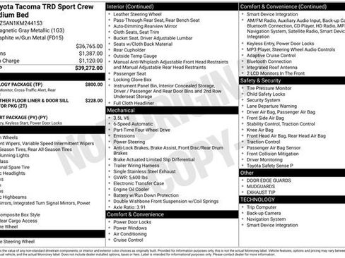 Used 2019 Toyota Tacoma TRD Sport w/ Technology Package image 20