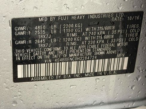 Used 2017 Subaru Outback 3.6R Limited image 22