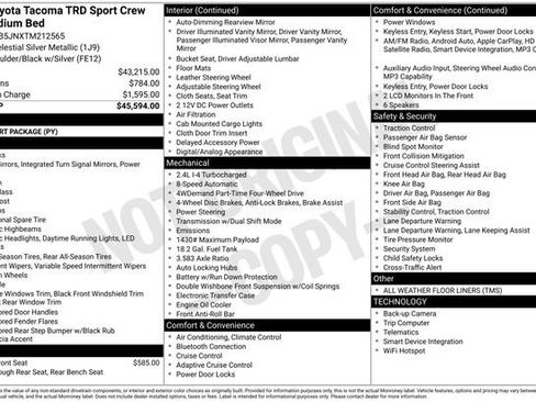 New 2026 Toyota Tacoma TRD Sport image 4