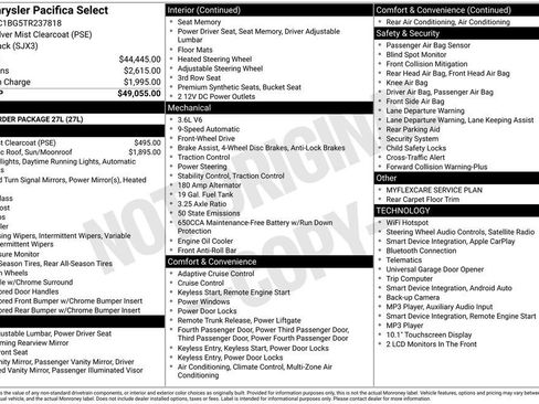 New 2026 Chrysler Pacifica Select FWD image 29