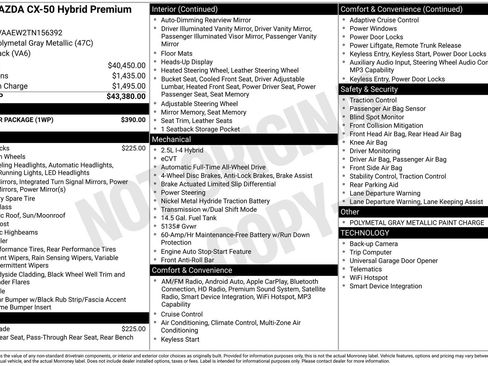 New 2026 MAZDA CX-50 2.5 Hybrid w/ Weather Package AWD/4WD image 4