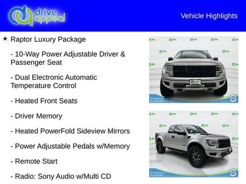 Used 2011 Ford F150 Raptor w/ Raptor Luxury Pkg AWD/4WD image 12