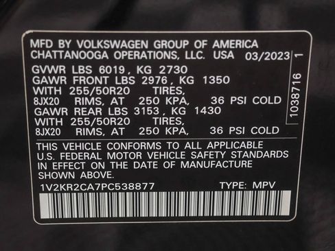 Used 2023 Volkswagen Atlas SE w/ Panoramic Sunroof Package AWD/4WD image 52