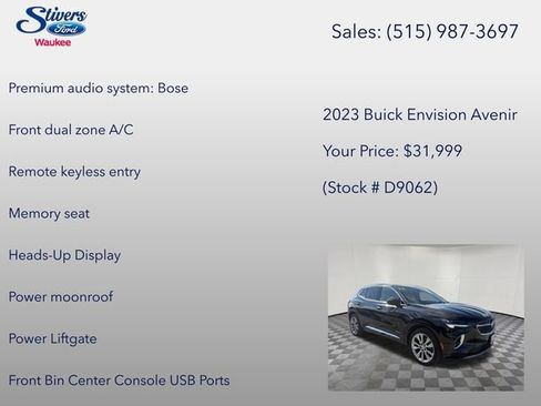 Used 2023 Buick Envision Avenir AWD/4WD image 16