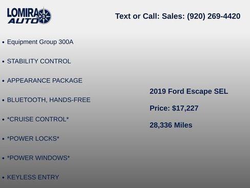 Used 2019 Ford Escape SEL FWD image 6