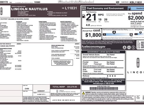 Used 2019 Lincoln Nautilus Reserve w/ Cargo Utility Package image 2