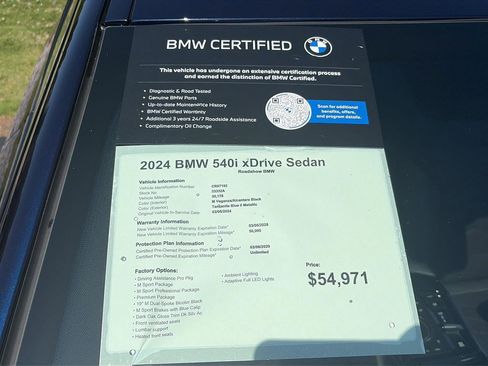 Certified 2024 BMW 540i xDrive w/ Premium Package AWD/4WD image 20