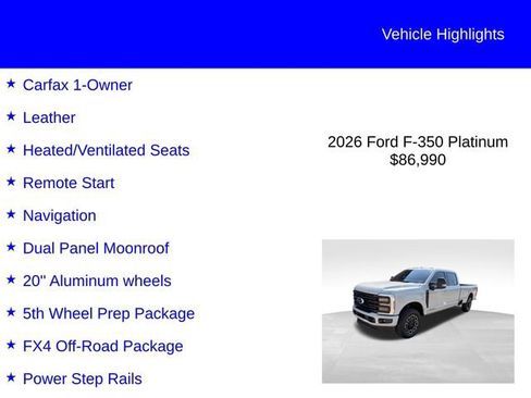 Used 2026 Ford F350 Platinum AWD/4WD image 2