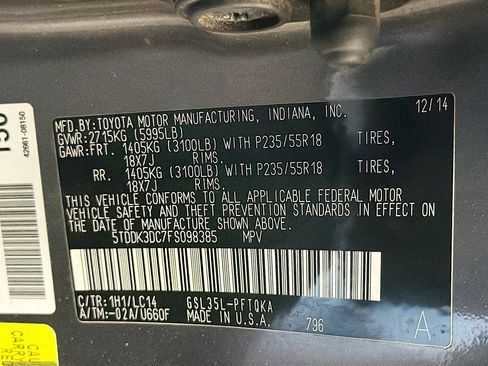 Used 2015 Toyota Sienna XLE Premium AWD/4WD image 12