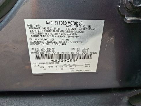 Used 2019 Ford EcoSport Titanium w/ Interior Protection Package AWD/4WD image 50
