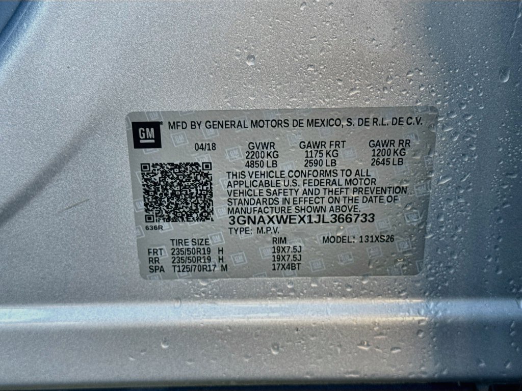 Used 2018 Chevrolet Equinox Premier w/ Infotainment II Package AWD/4WD image 44