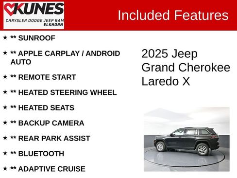 New 2025 Jeep Grand Cherokee Laredo X w/ Luxury Tech Group I image 2