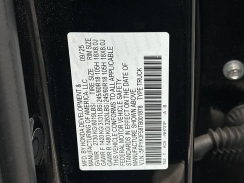 Certified 2026 Honda Ridgeline RTL image 33