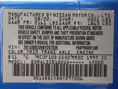 Used 2022 Nissan Sentra SV w/ Trunk Package FWD image 33